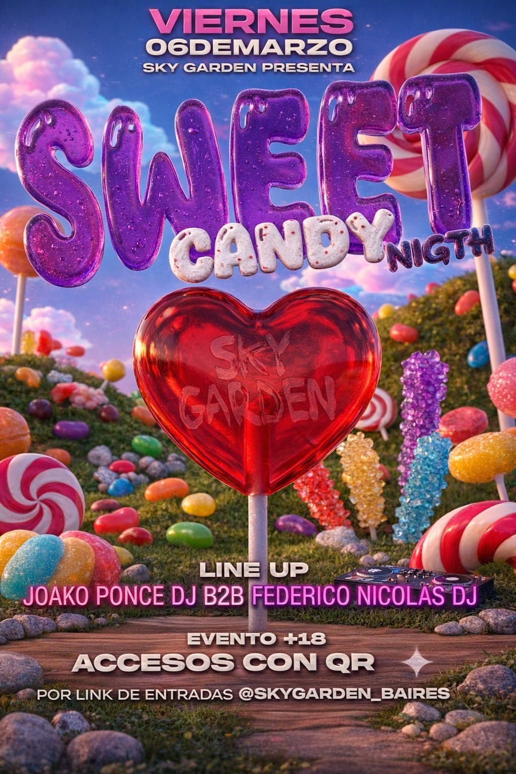 imagen del evento: SWEET CANDY NIGHT/ SKYGARDEN.BAIRES