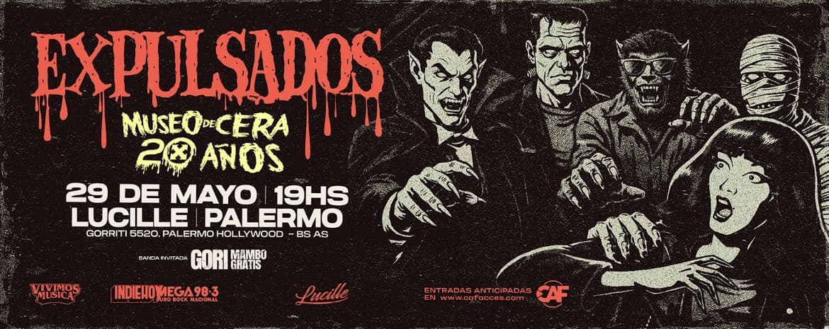 imagen del evento: EXPULSADOS "MUSEO DE CERA 20 AÑOS¨EN LUCILLE