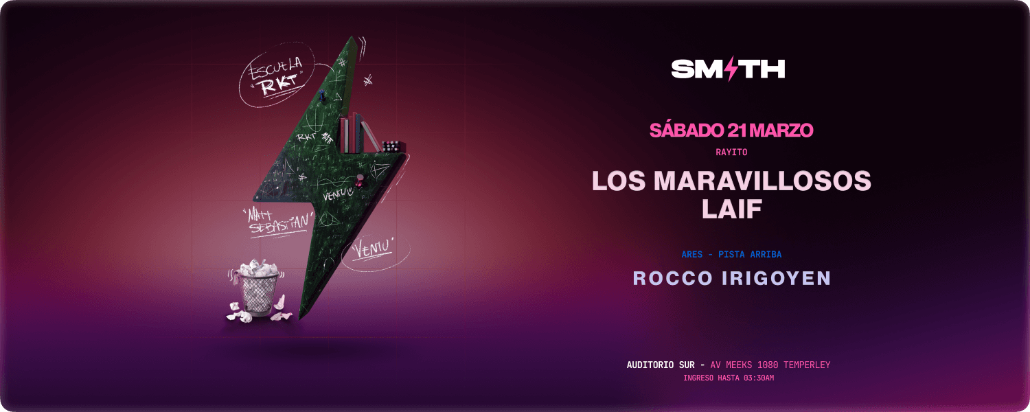 imagen del evento: SMITH 21/3 ⚡