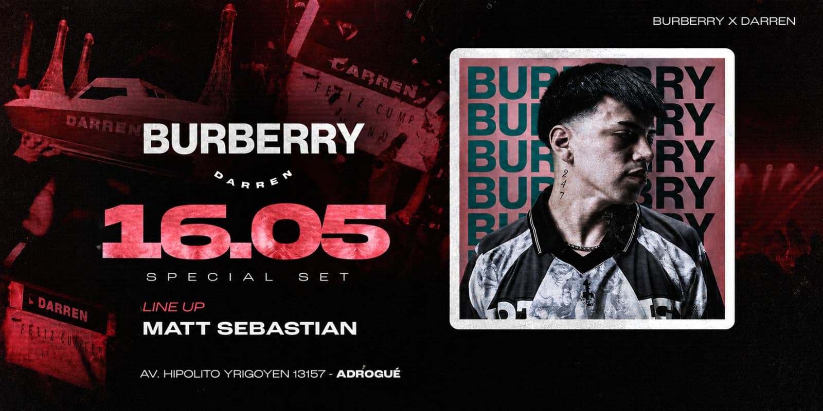 imagen del evento: MATT SEBASTIAN X BURBERRY - SÁBADO 16.05