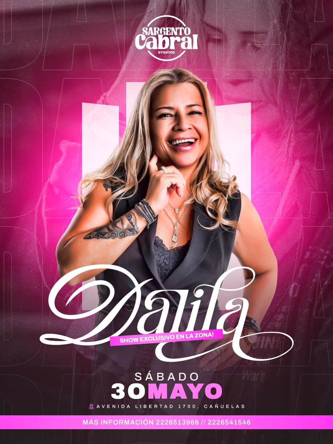 imagen del evento: DALILA EN CAÑUELAS  SABADO 30 DE MAYO