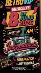 imagen del evento: NOCHE RETRO ft PASSWORD DISCO