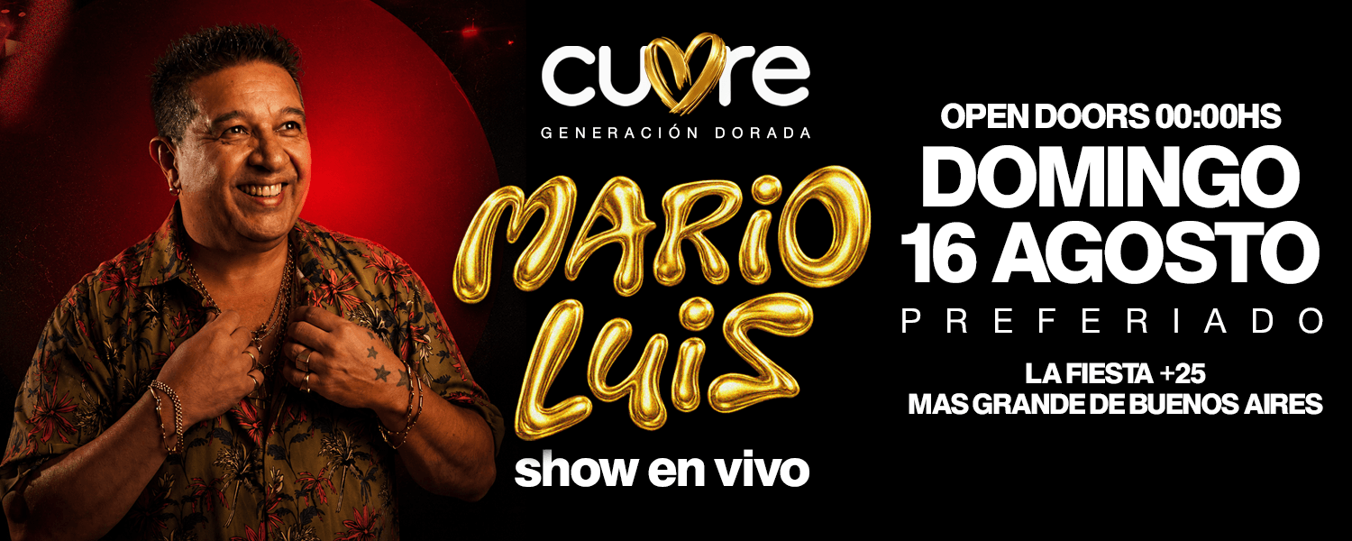 imagen del evento: DOM 16.8 PRE FERIADO - MARIO LUIS EN CUORE!