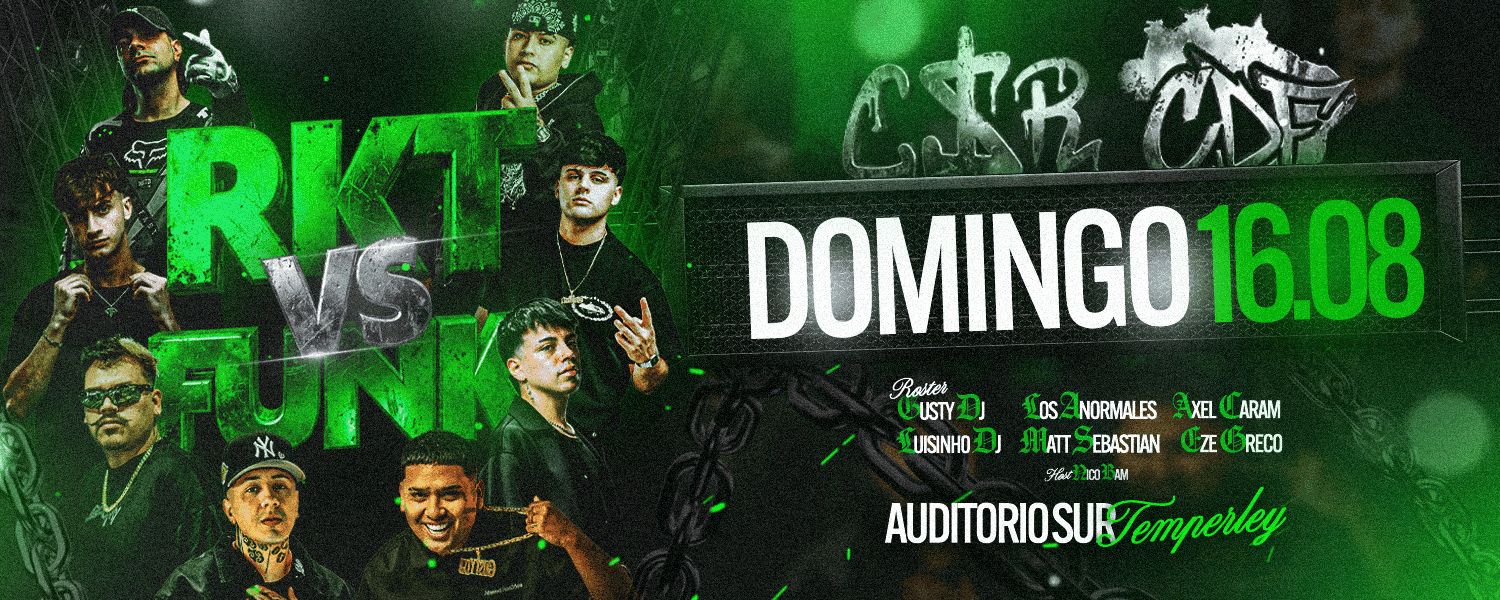 imagen del evento: CASERIO: RKT VS FUNK | DOMINGO 16/08