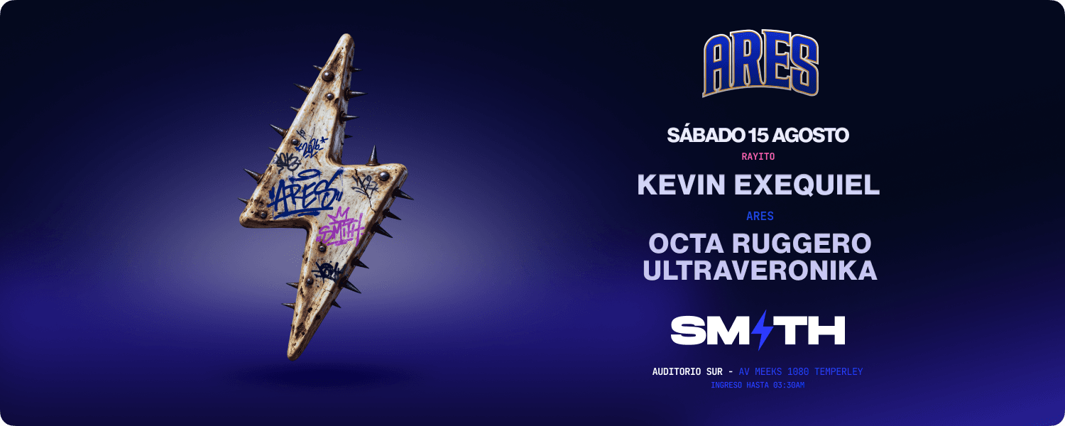 imagen del evento: ARES X SMITH | SABADO 15 📀⚡