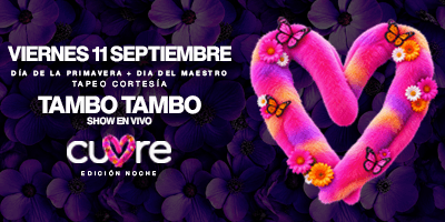 VIERNES 11.9 CUORE DE PRIMAVERA + TAMBO TAMBO cover image