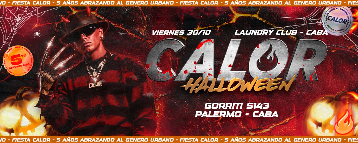 imagen del evento: FIESTA CALOR X LAUNDRY CLUB: HALLOWEEN 🔥🎃