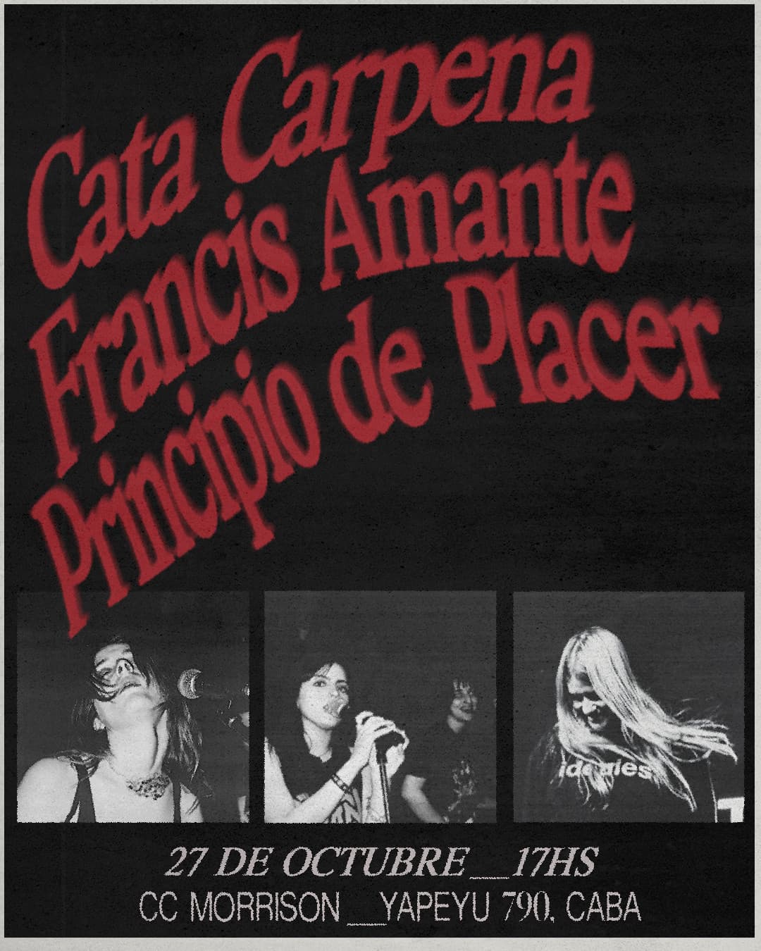 imagen del evento: Cata Carpena+Francis Amante+Principio de Placer