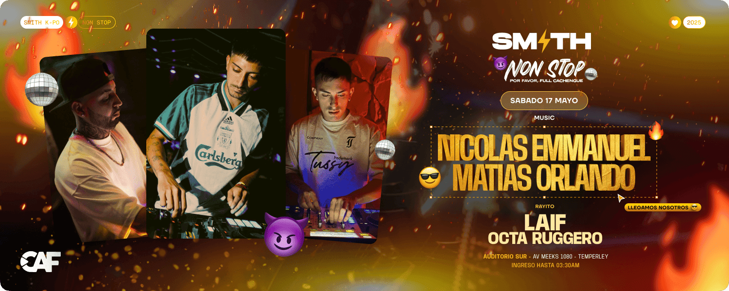 imagen del evento: NON STOP X SMITH