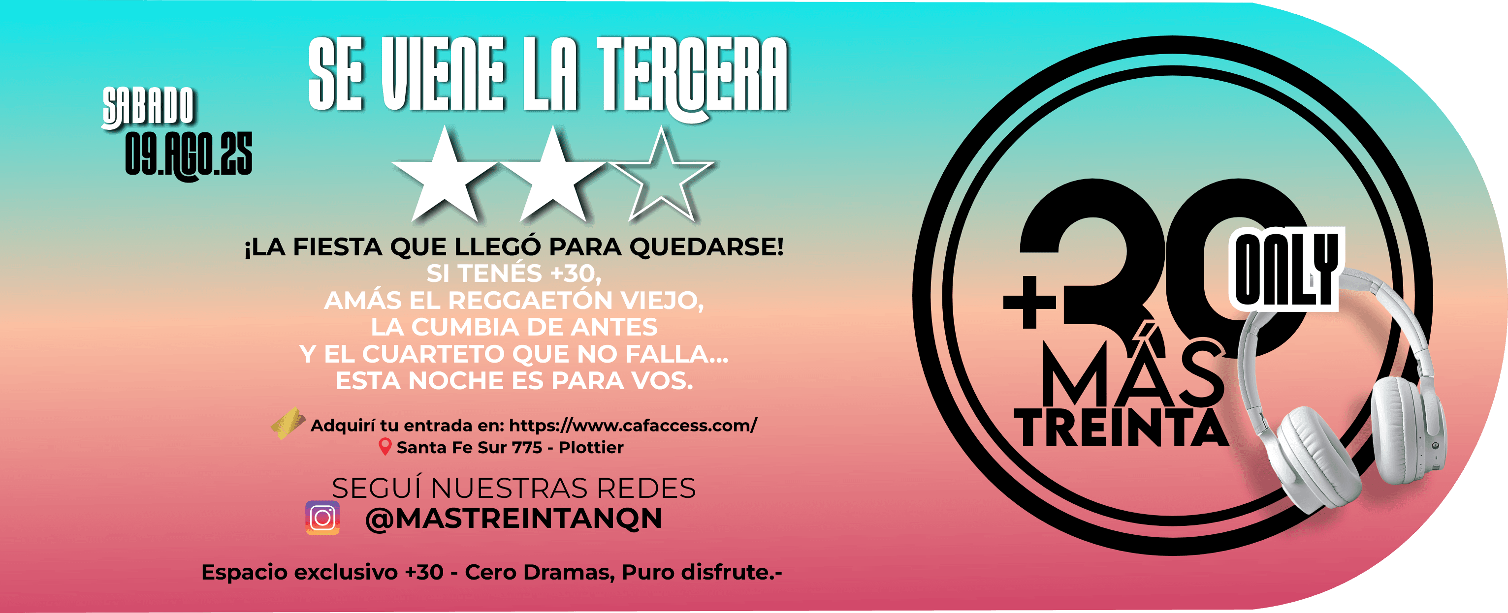 imagen del evento: Más treinta +30 LA TERCERA