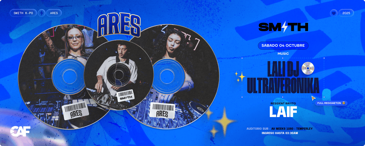 imagen del evento: ARES X SMITH 4/10 📀⚡