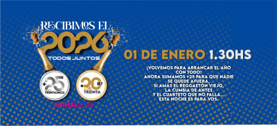 imagen del evento: Año Nuevo todos Juntos +30 y +25