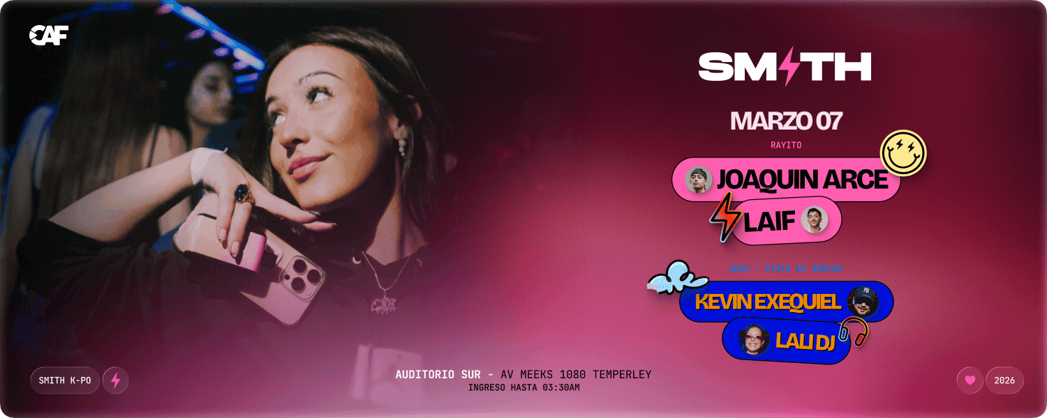 imagen del evento: SMITH 7/3 ⚡