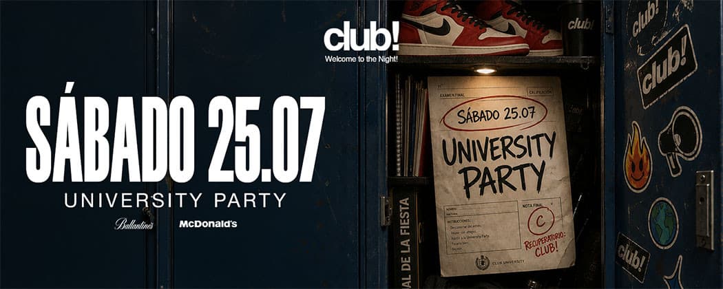 imagen del evento: 25.7 - UNIVERSITY PARTY