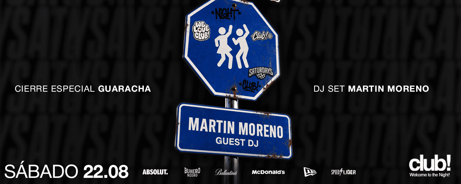 imagen del evento: SAB 22.8 - SATURDAY IN CLUB