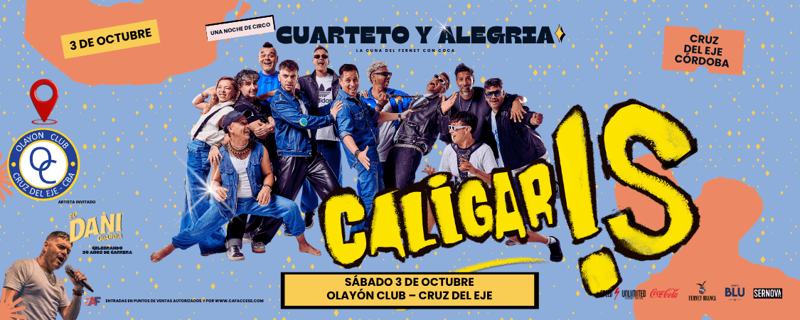 imagen del evento: CUARTETO Y ALEGRIA - LA CUNA DEL FERNET CON COCA