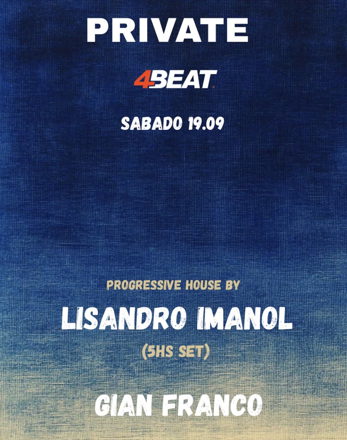 imagen del evento: PRIVATE Vol. 3 x 4beat