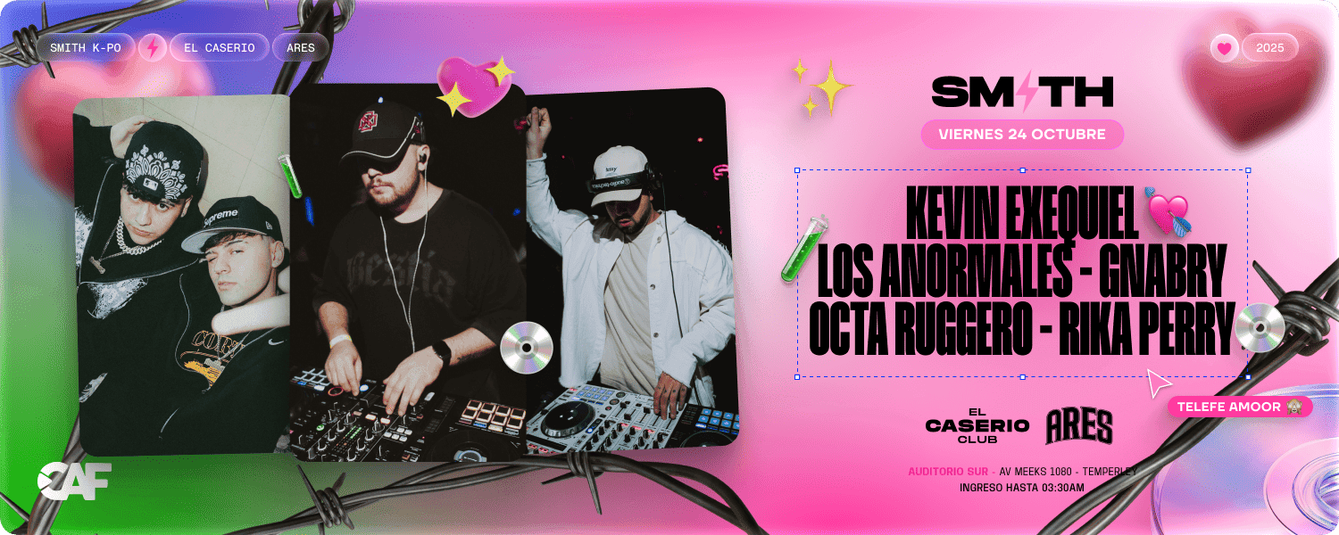 imagen del evento: SMITH X CASERIO X ARES | VIERNES 25/10