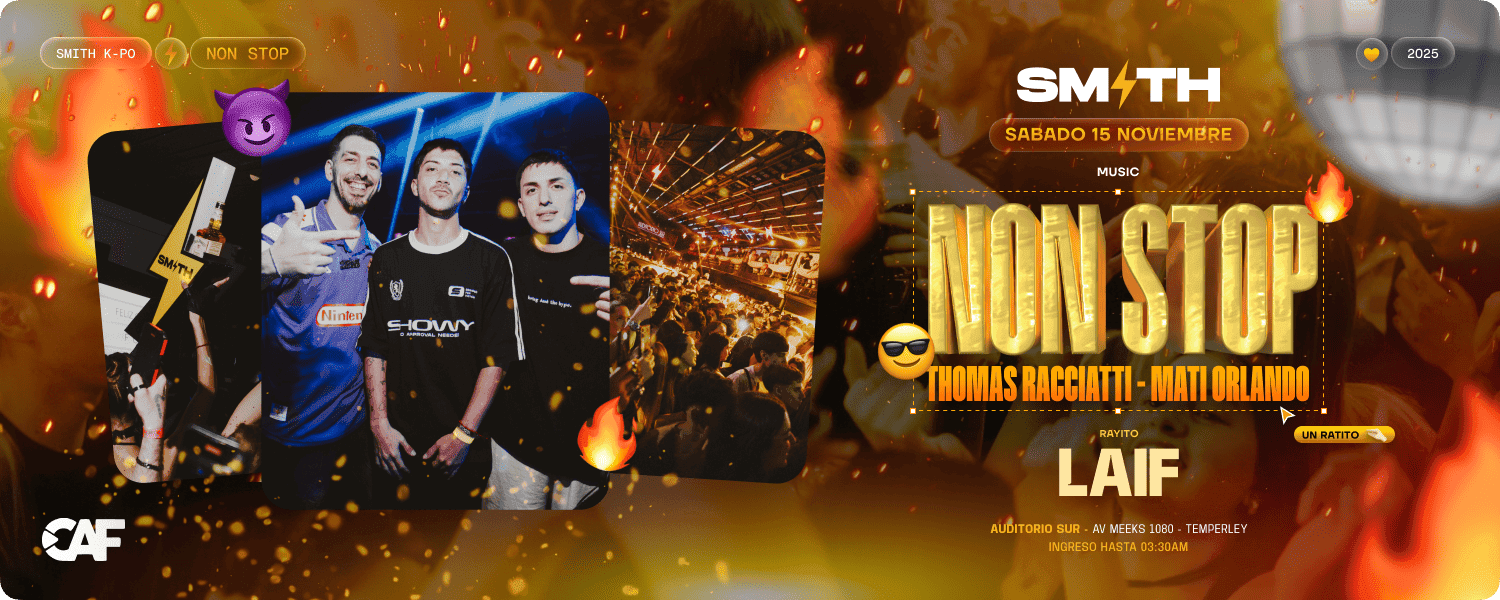 NON STOP X SMITH 15/11 ⚡